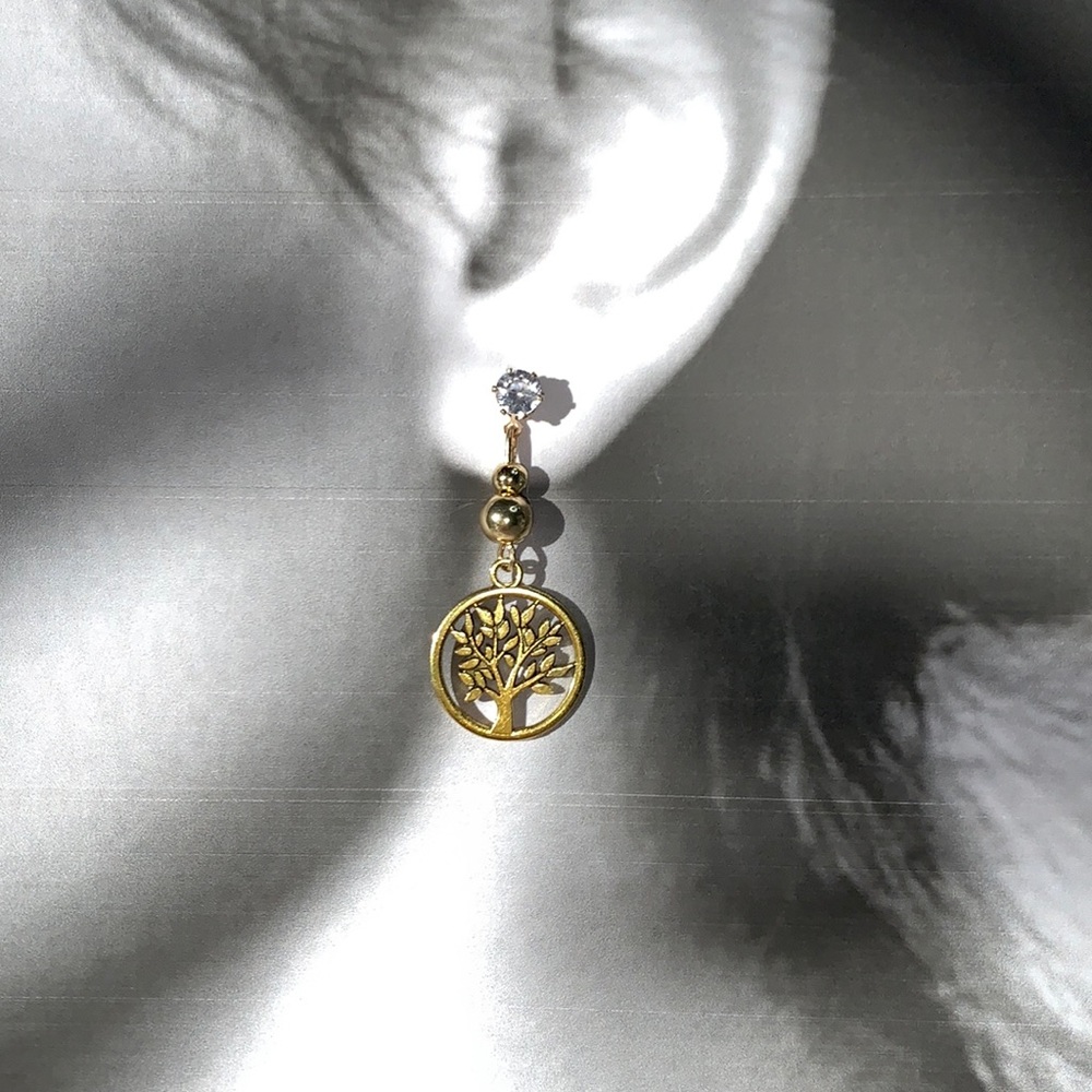New Hand Crafted Tree Post Dangling Earrings